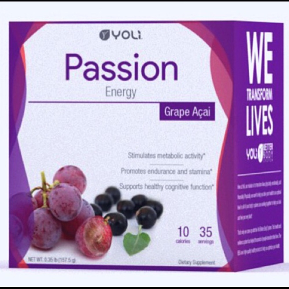 🍇 YOLI PASSION GRAPE *30* Energy Drink Packets 🍇